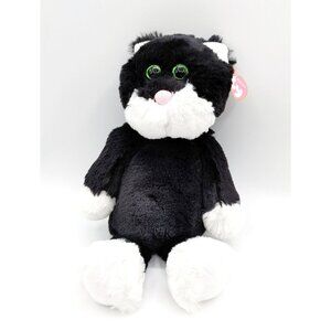 Cuddlys TY Attic Treasures BESSIE Black & White Cat Plush Stuffed Toy w/Tags